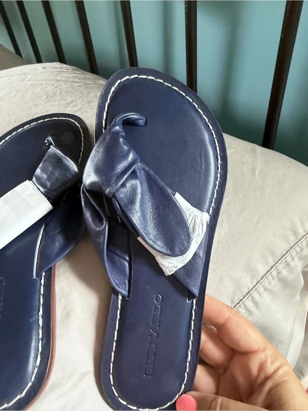 Bernardo Lillian Sandal Navy, size 7 NWOB
